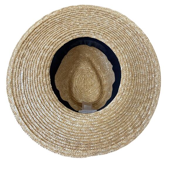 BRIXTON Joanna Wheat Straw  Hat Black Ribbon Size Medium main image 7